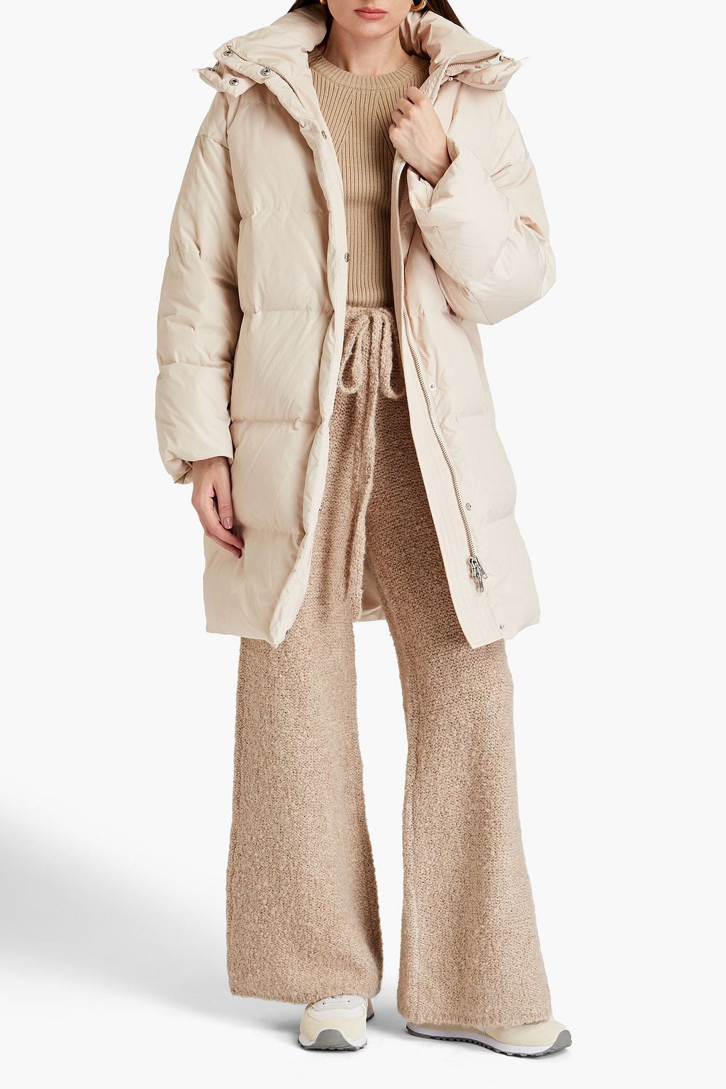 STAND STUDIO Lyla oversized quilted shell hooded down coat