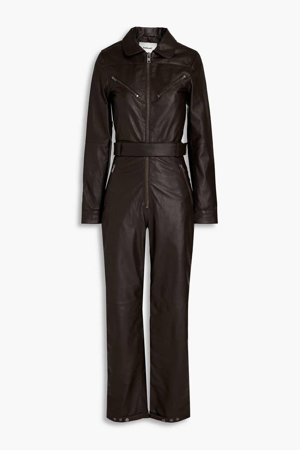 all black leather jumpsuit