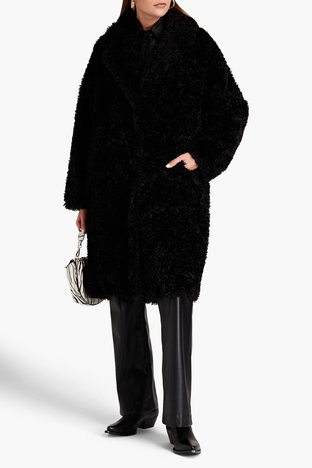STAND STUDIO Anika oversized faux shearling coat