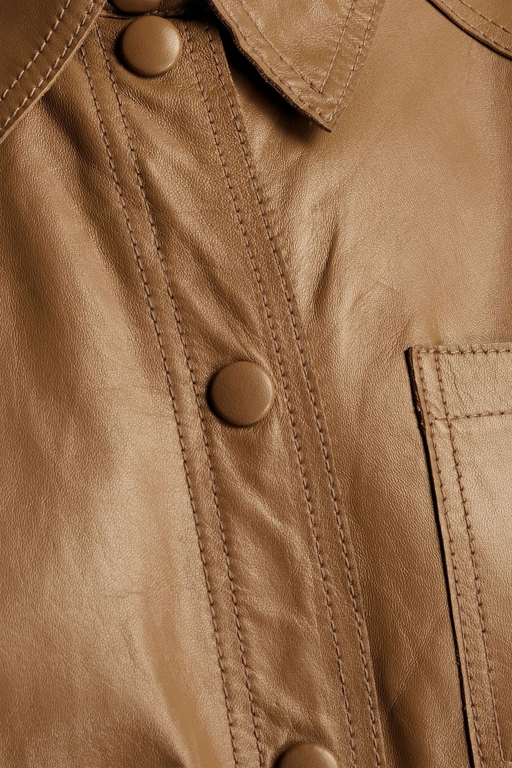 STAND STUDIO Adia leather shirt