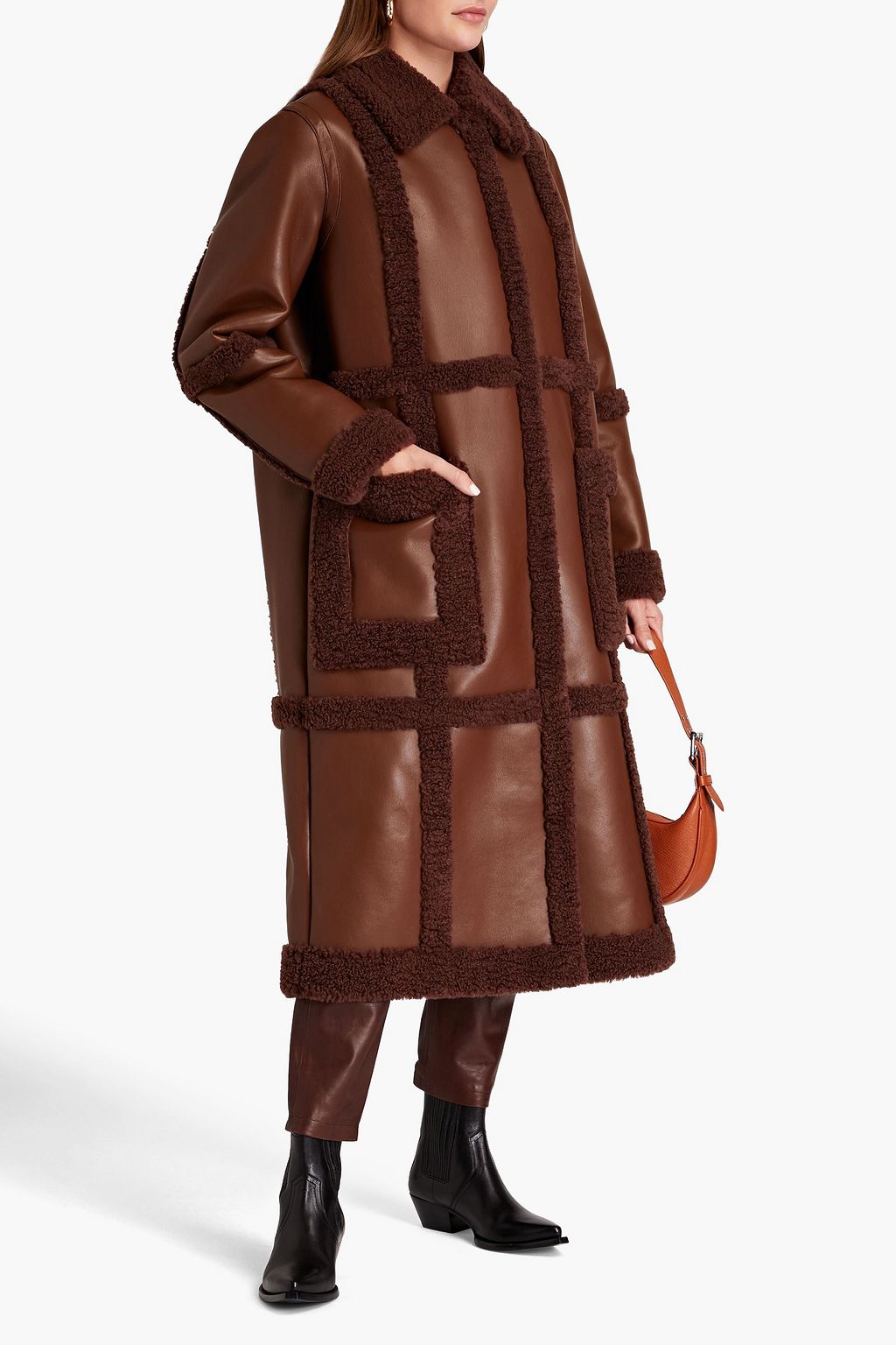 STAND STUDIO Patrice faux shearling coat