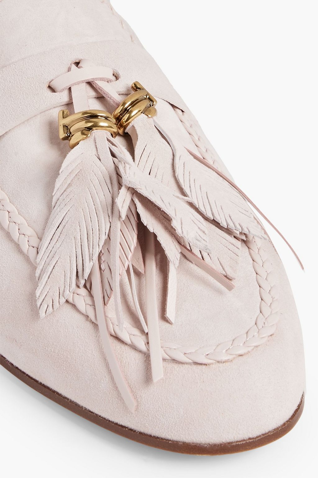 TOD'S حذاء لوفر من الجلد السويدي مزين بزخارف