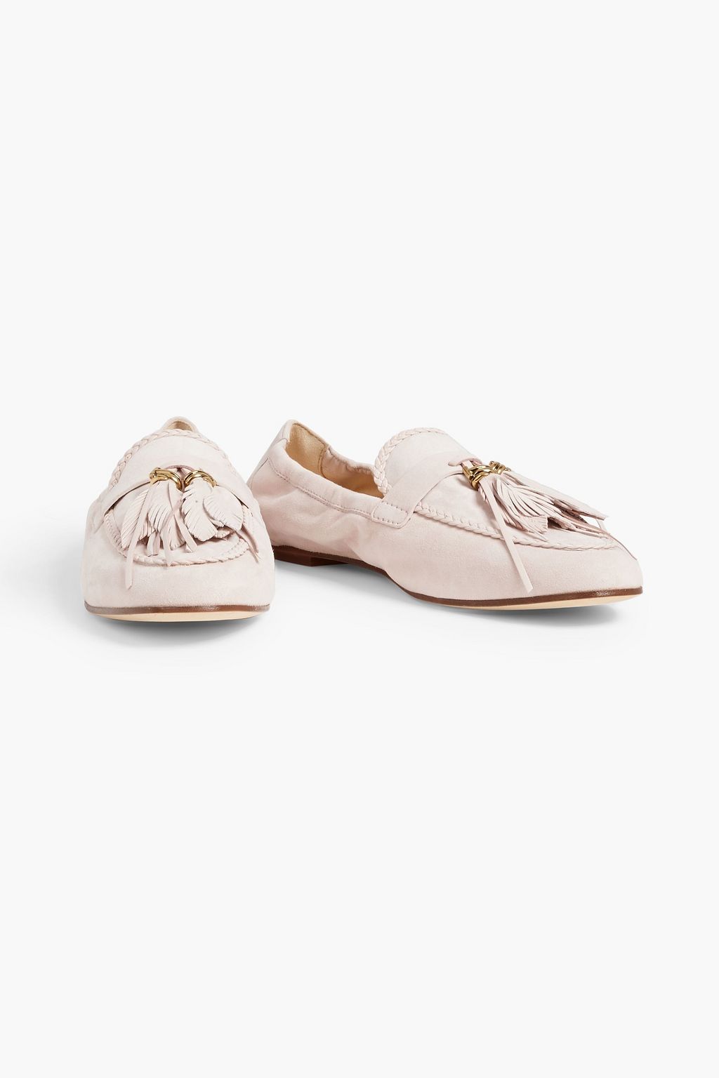 TOD'S حذاء لوفر من الجلد السويدي مزين بزخارف
