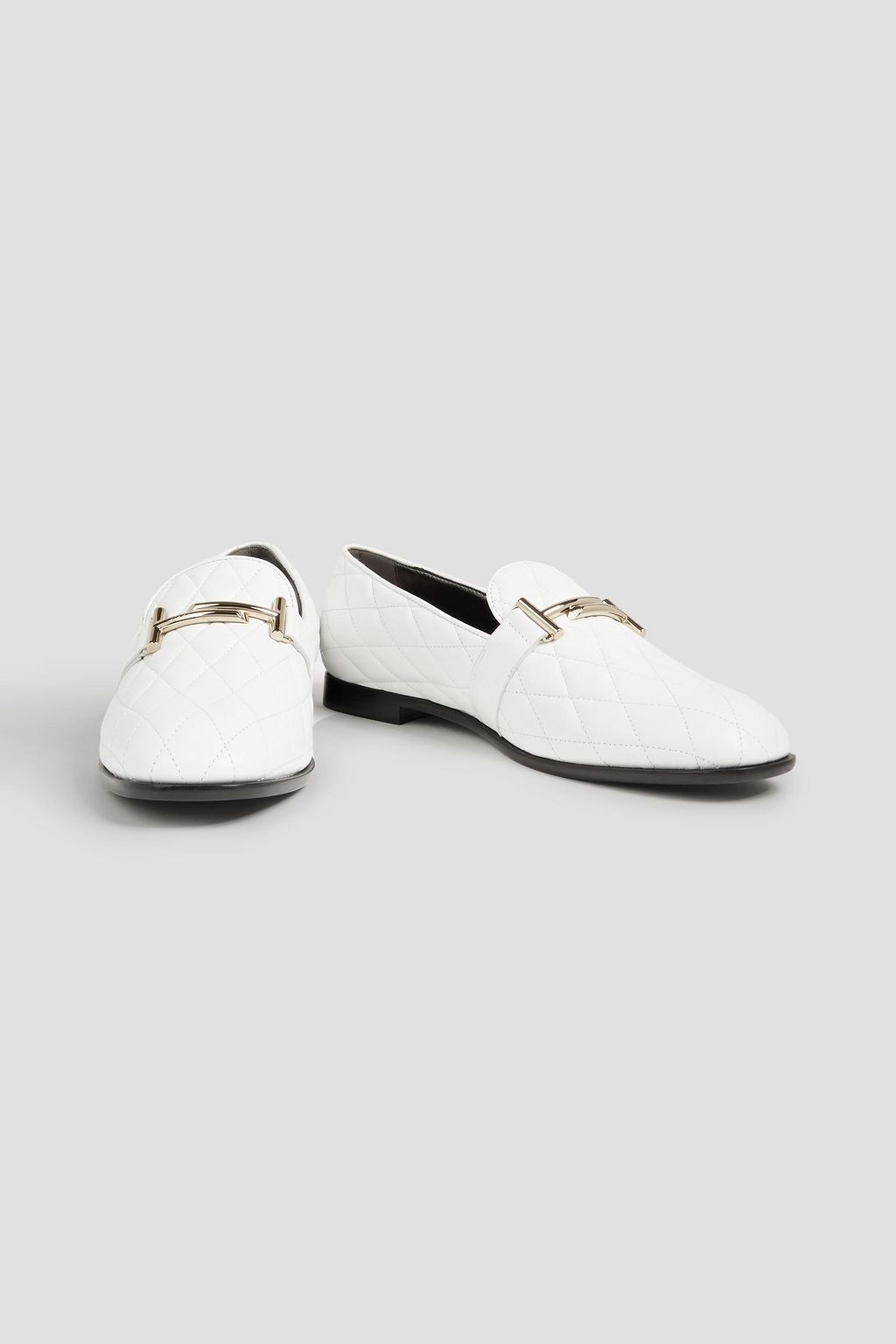 tod's double t quilted loafers