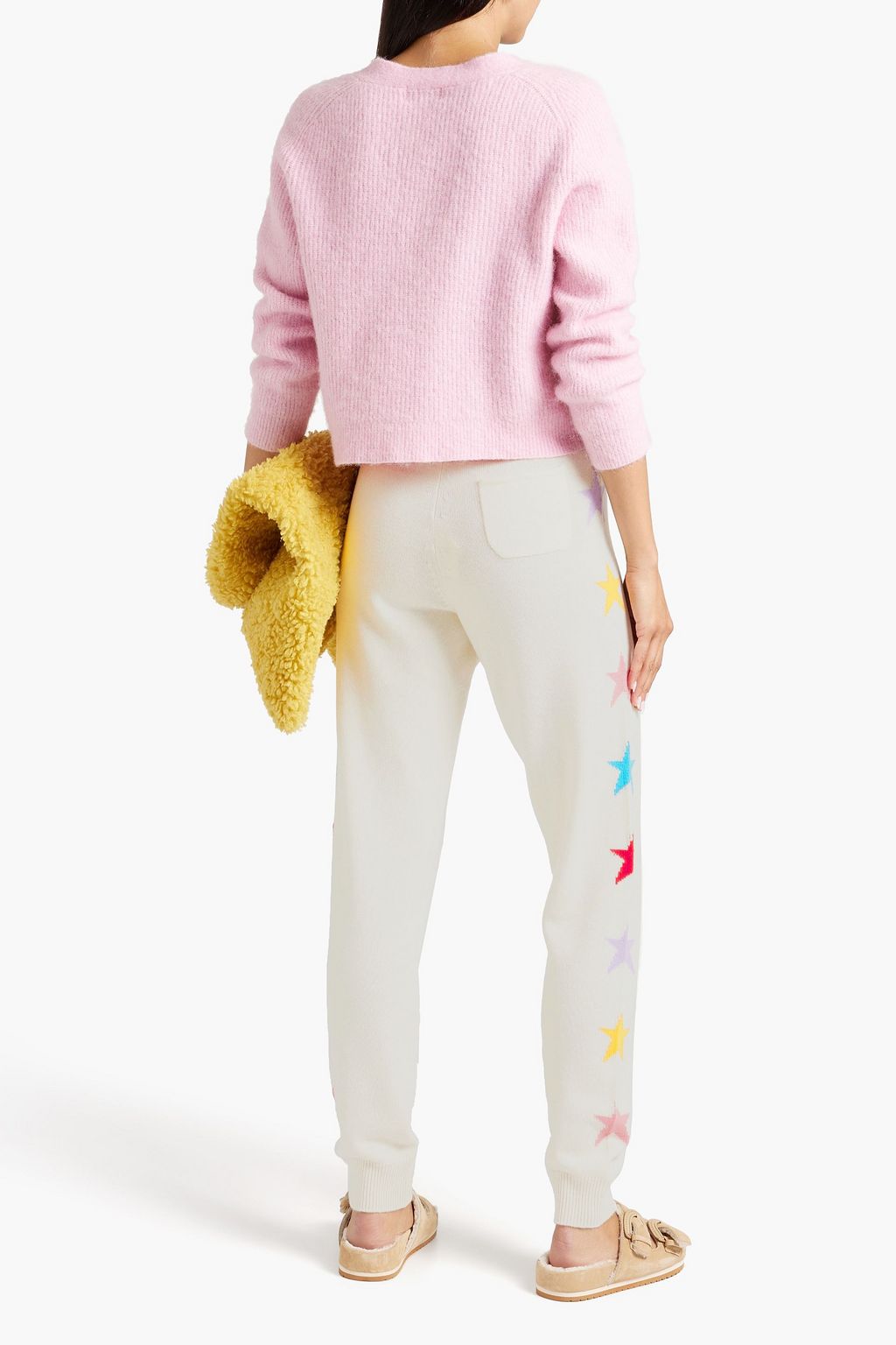 CHINTI & PARKER Intarsia wool and cashmere-blend track pants