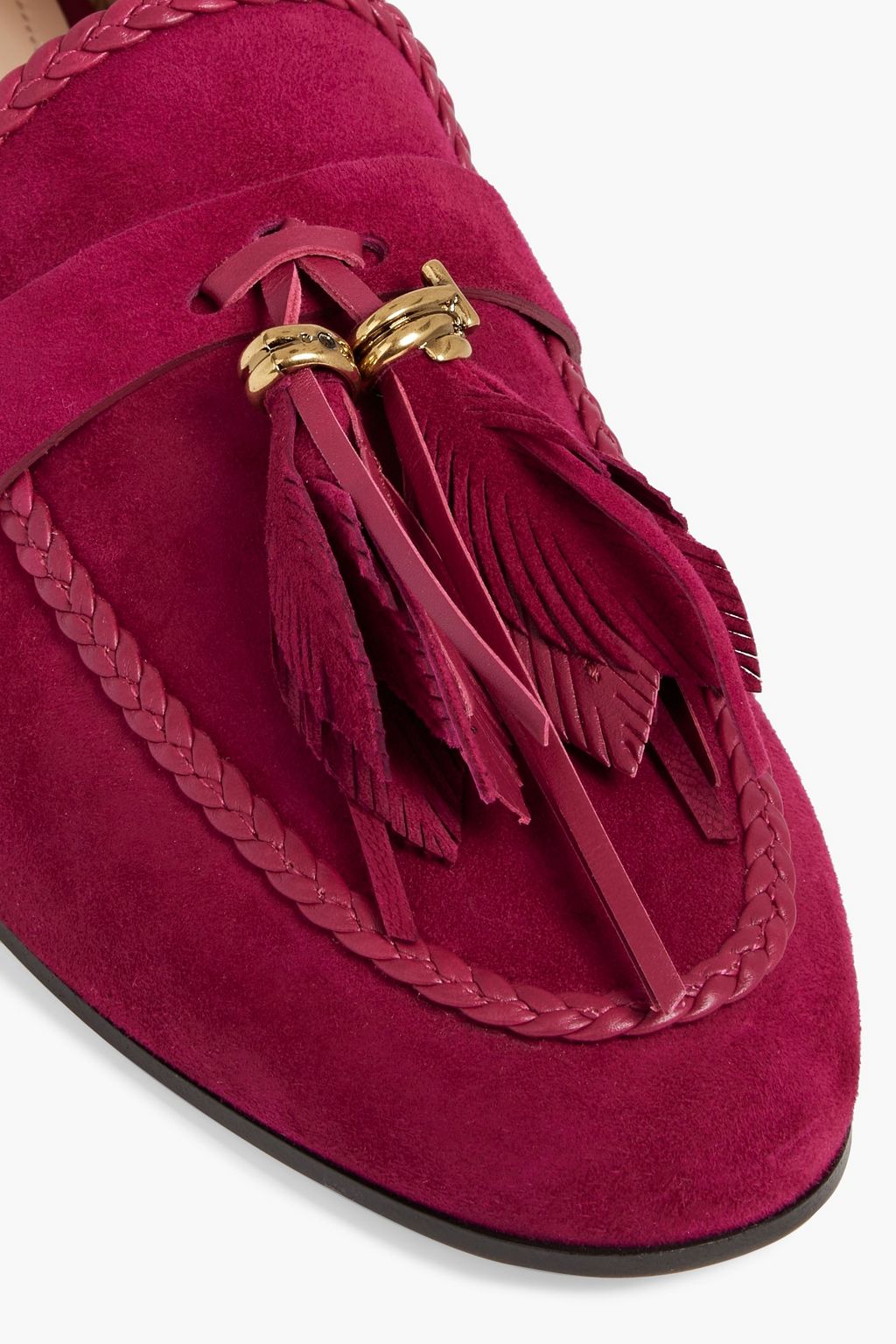 TOD'S حذاء لوفر من الجلد السويدي مزين بزخارف