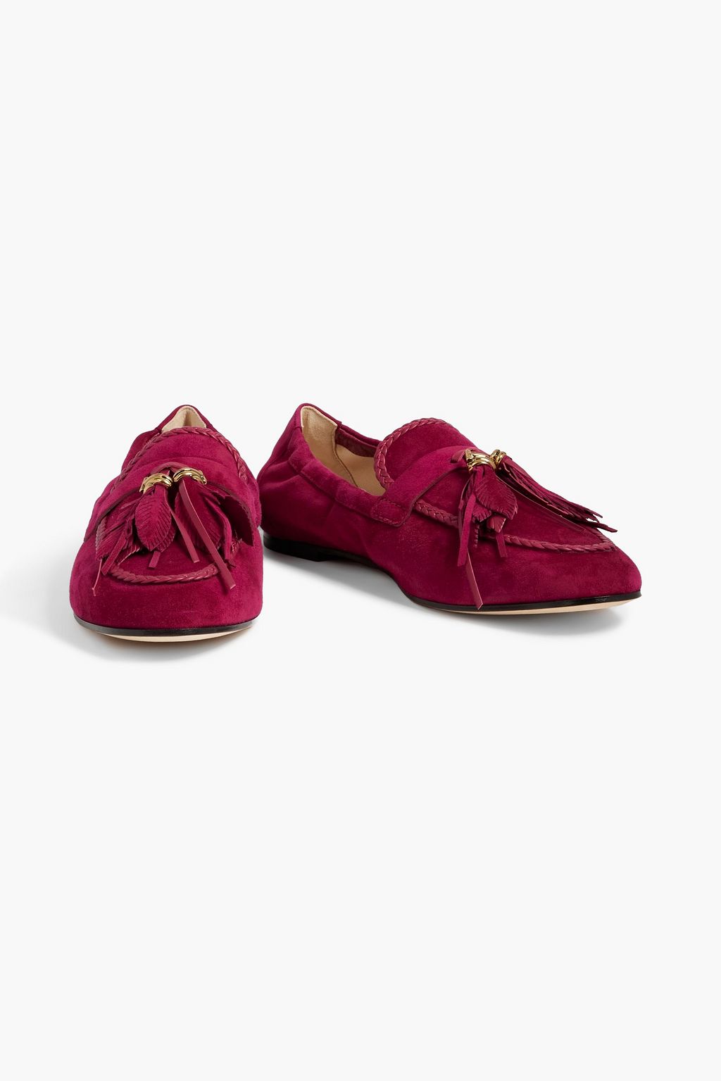 TOD'S حذاء لوفر من الجلد السويدي مزين بزخارف