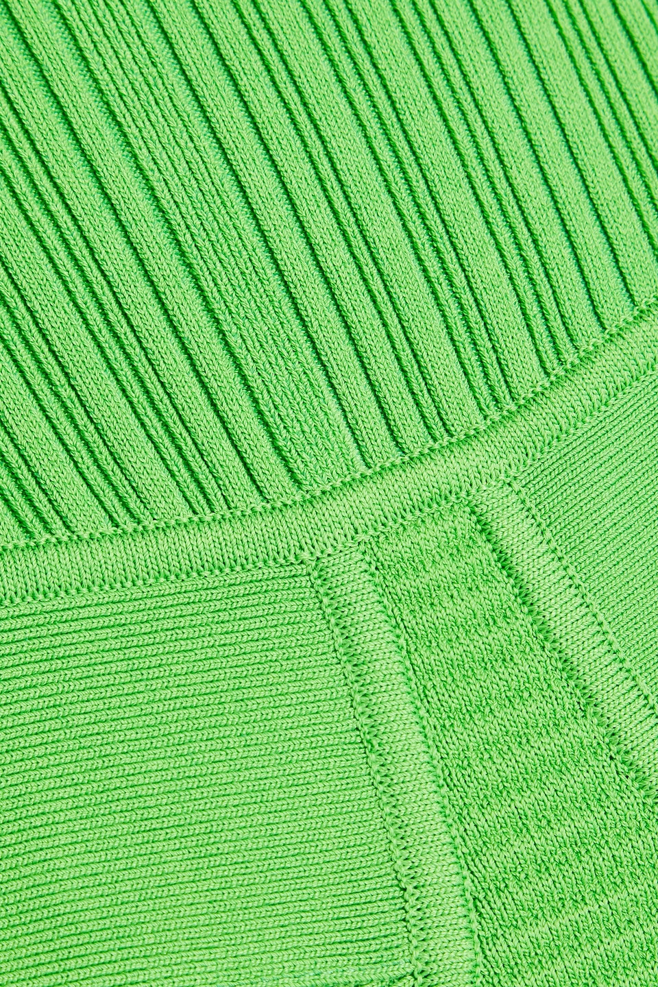 Herve Leger Cropped Ribbed-knit And Bandage Top In Green