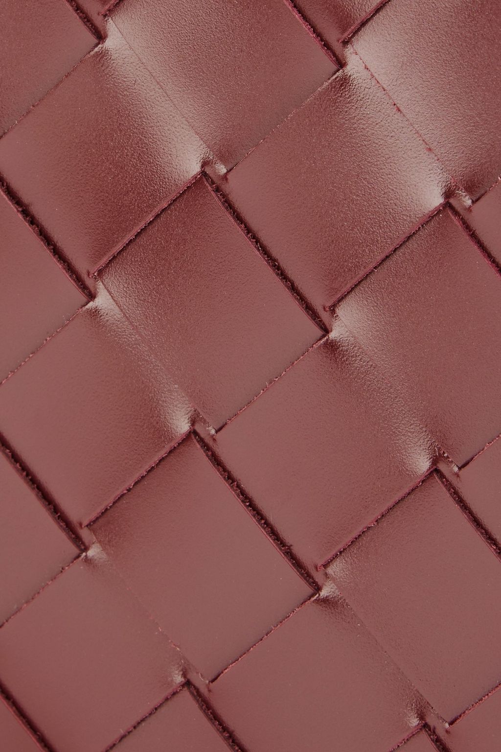 BOTTEGA VENETA Intrecciato glossed-leather wallet