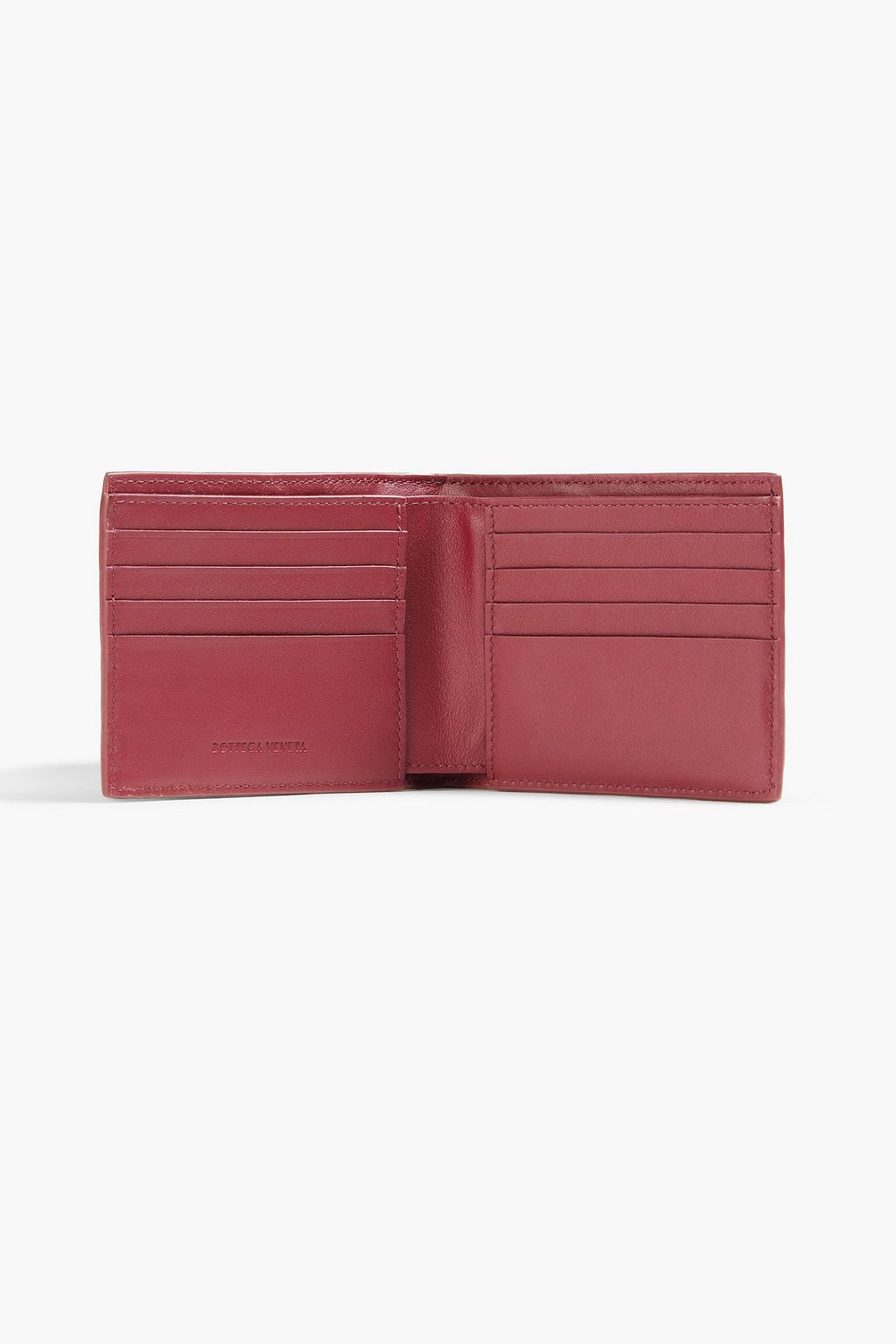 BOTTEGA VENETA Intrecciato glossed-leather wallet