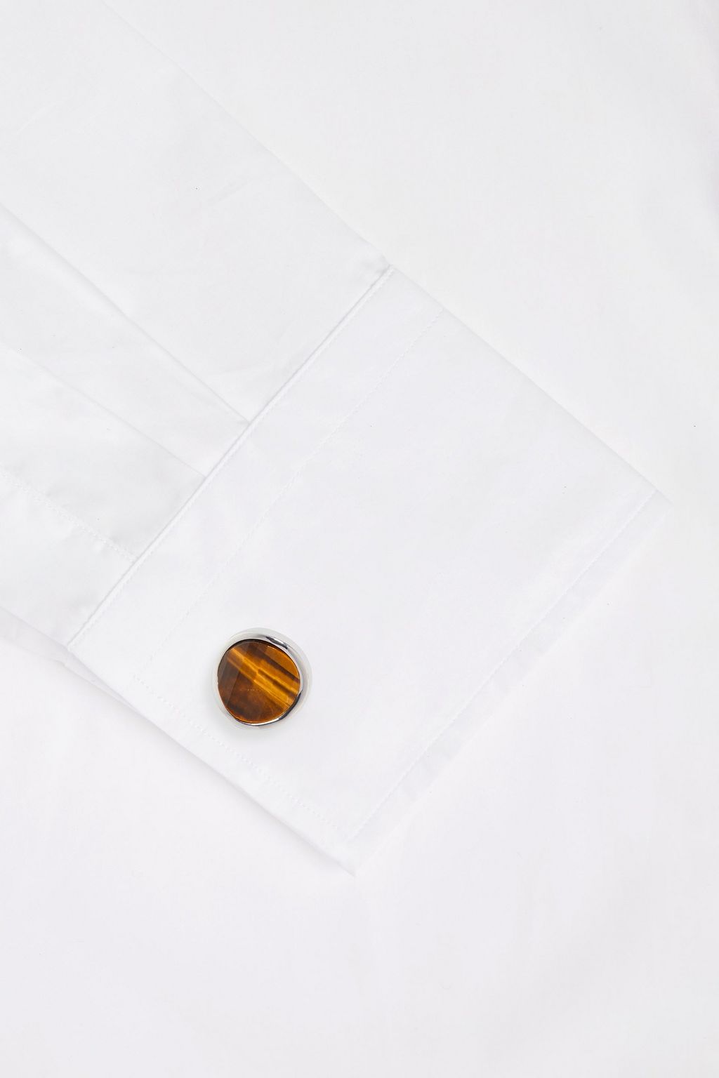 TATEOSSIAN Sterling silver tiger's eye cufflinks