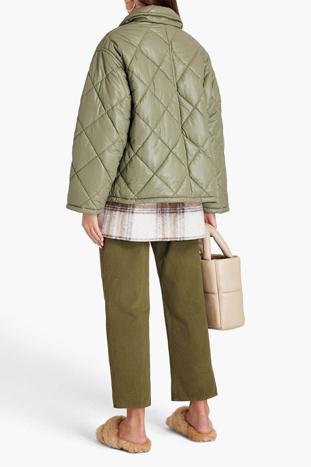 STAND STUDIO Nikolina quilted faux leather jacket