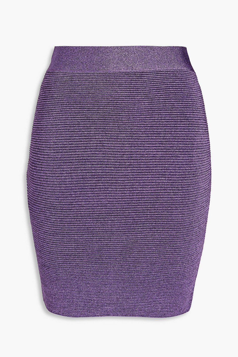 Herve Leger Metallic Bandage Mini Skirt In Black