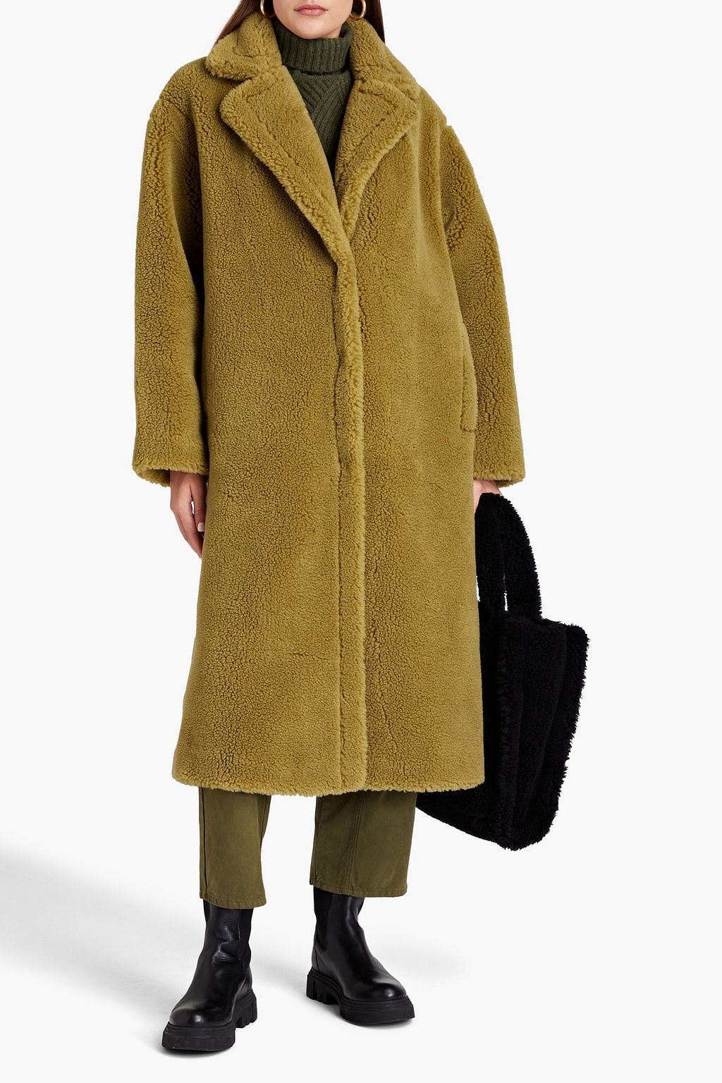 STAND STUDIO Maria oversized faux shearling coat THE