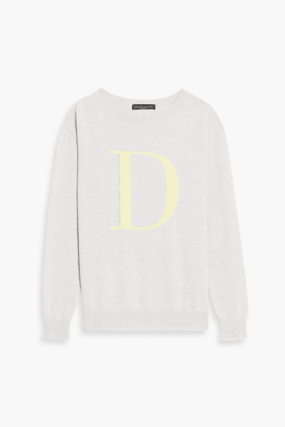 Fabiana Filippi Bead-embellished Mélange Jacquard-knit Sweater In Yellow