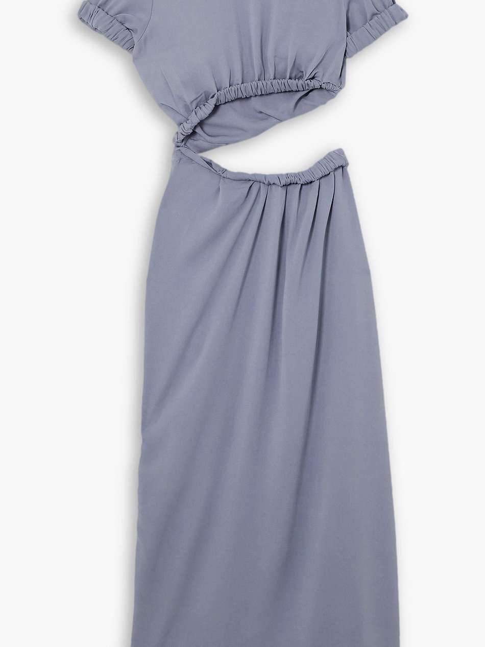 cutout piqué maxi dress