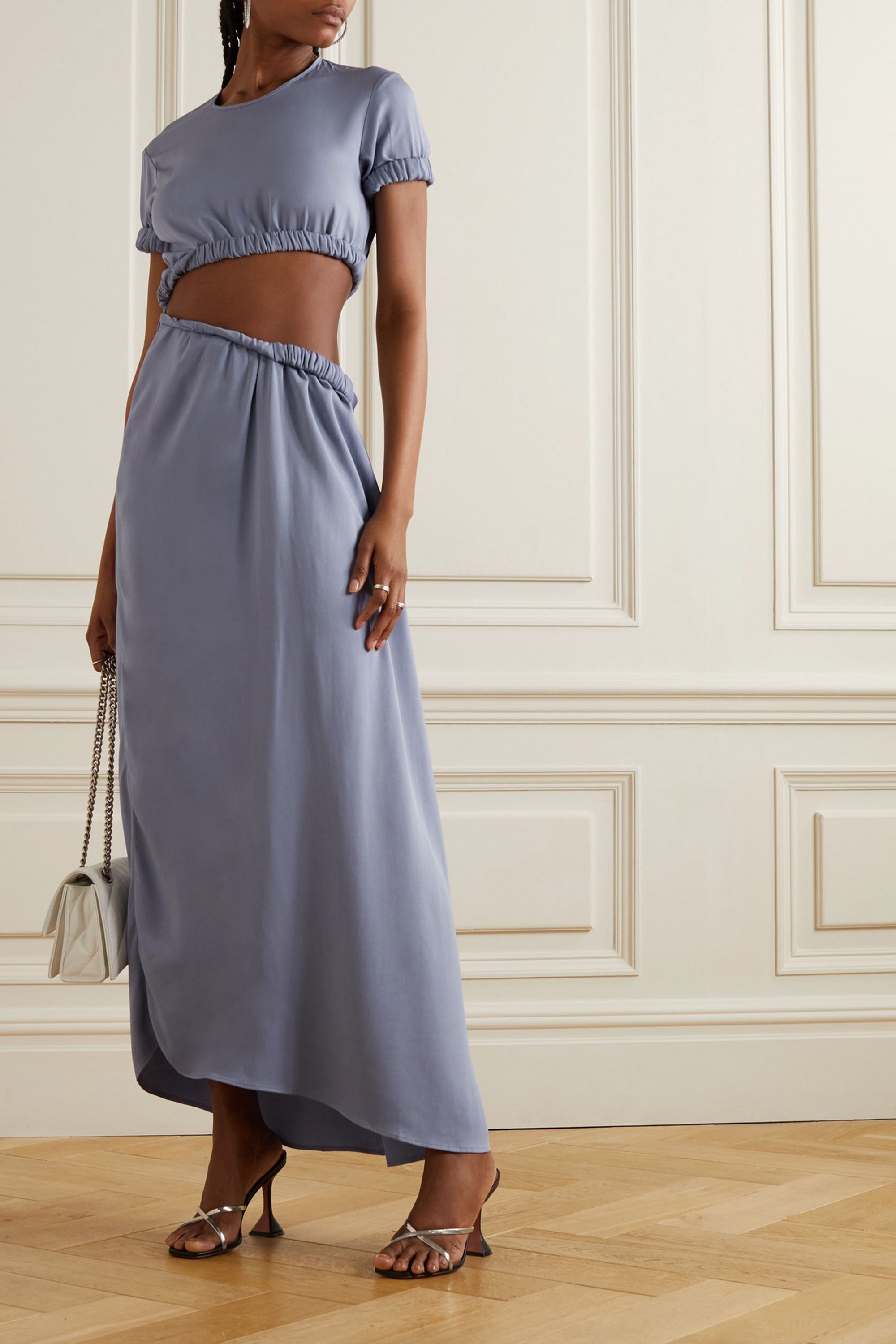 Christopher Esber Cutout piqué maxi dress