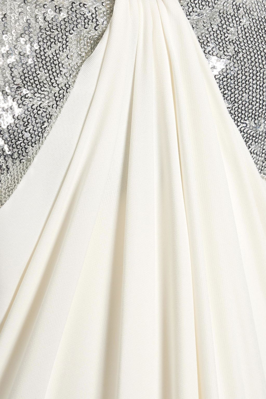 HALSTON Del cutout sequined jersey jumpsuit