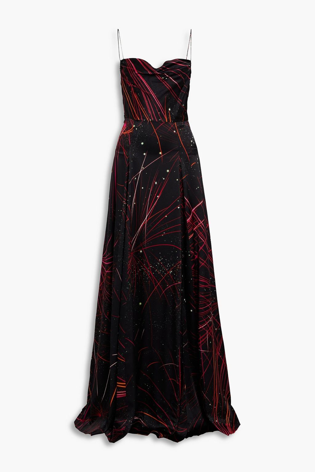 RETROFÊTE Gracie printed stretch-silk satin gown | THE OUTNET
