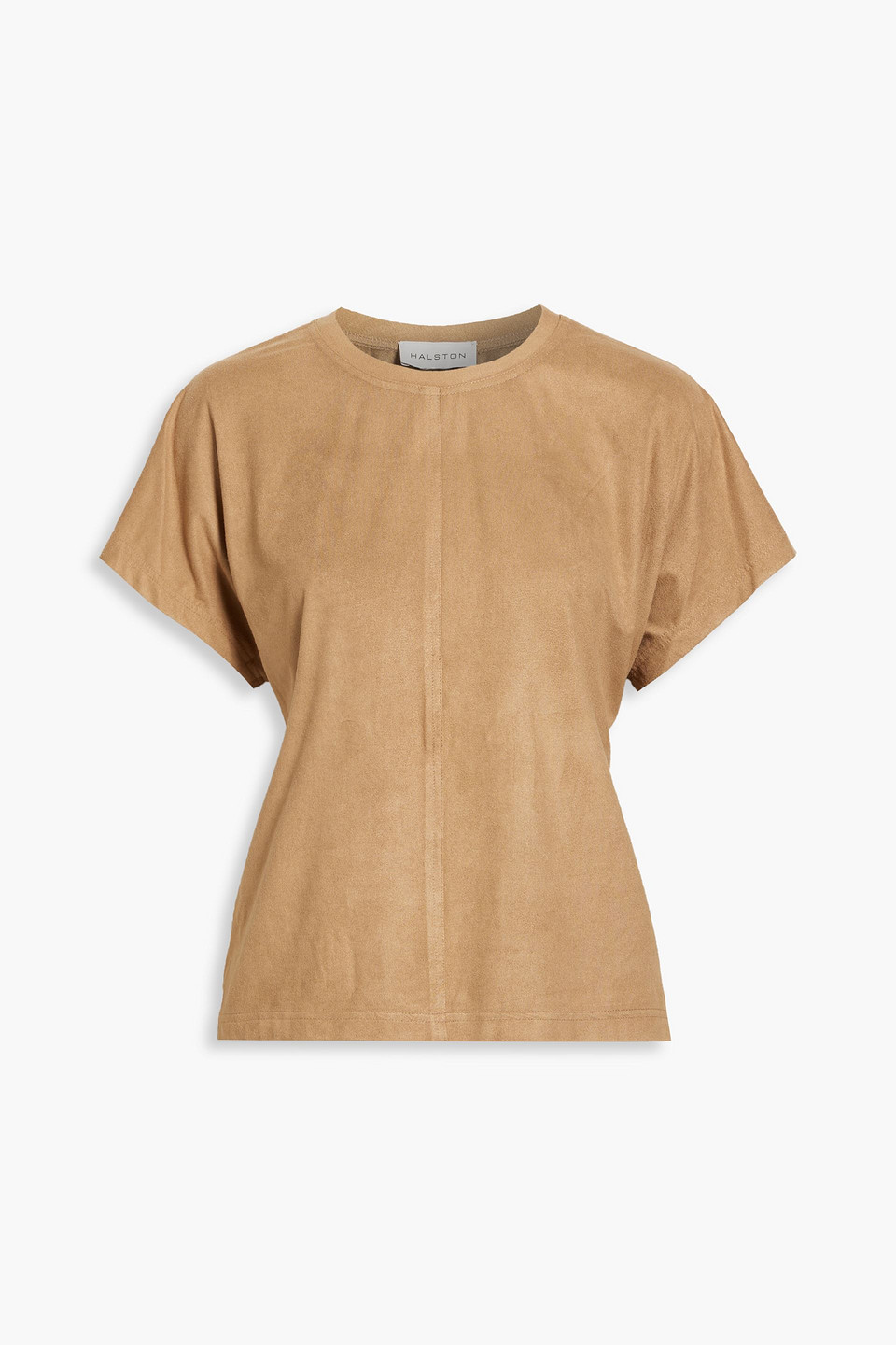 HALSTON ARYA FAUX STRETCH-SUEDE TOP,3074457345632704724