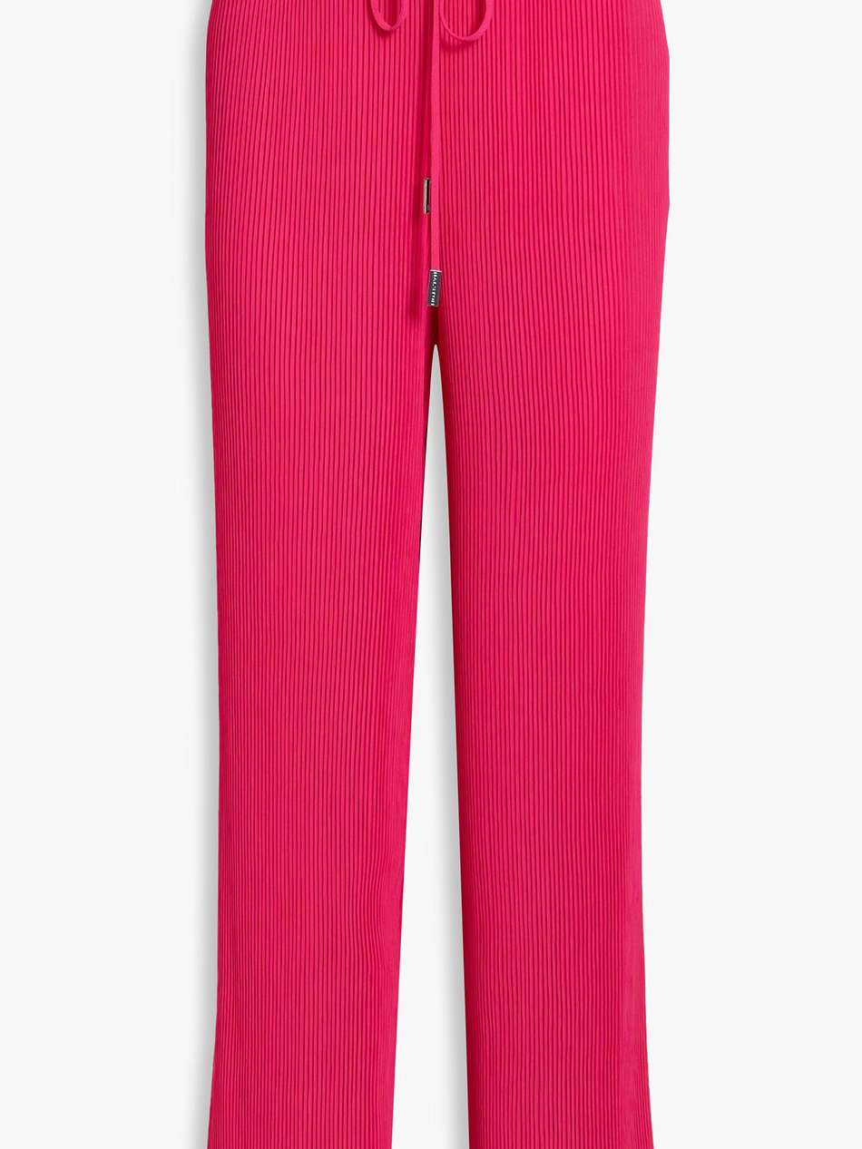 sophia pleated crepon wide-leg pants