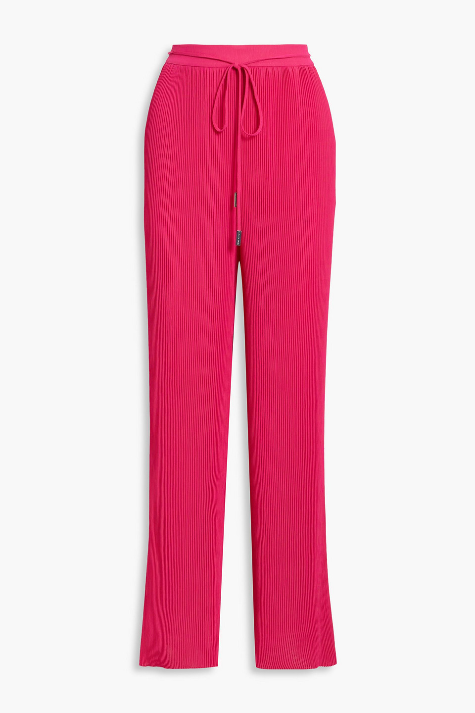 Halston Sophia Pleated Crepon Pant In Fuchsia