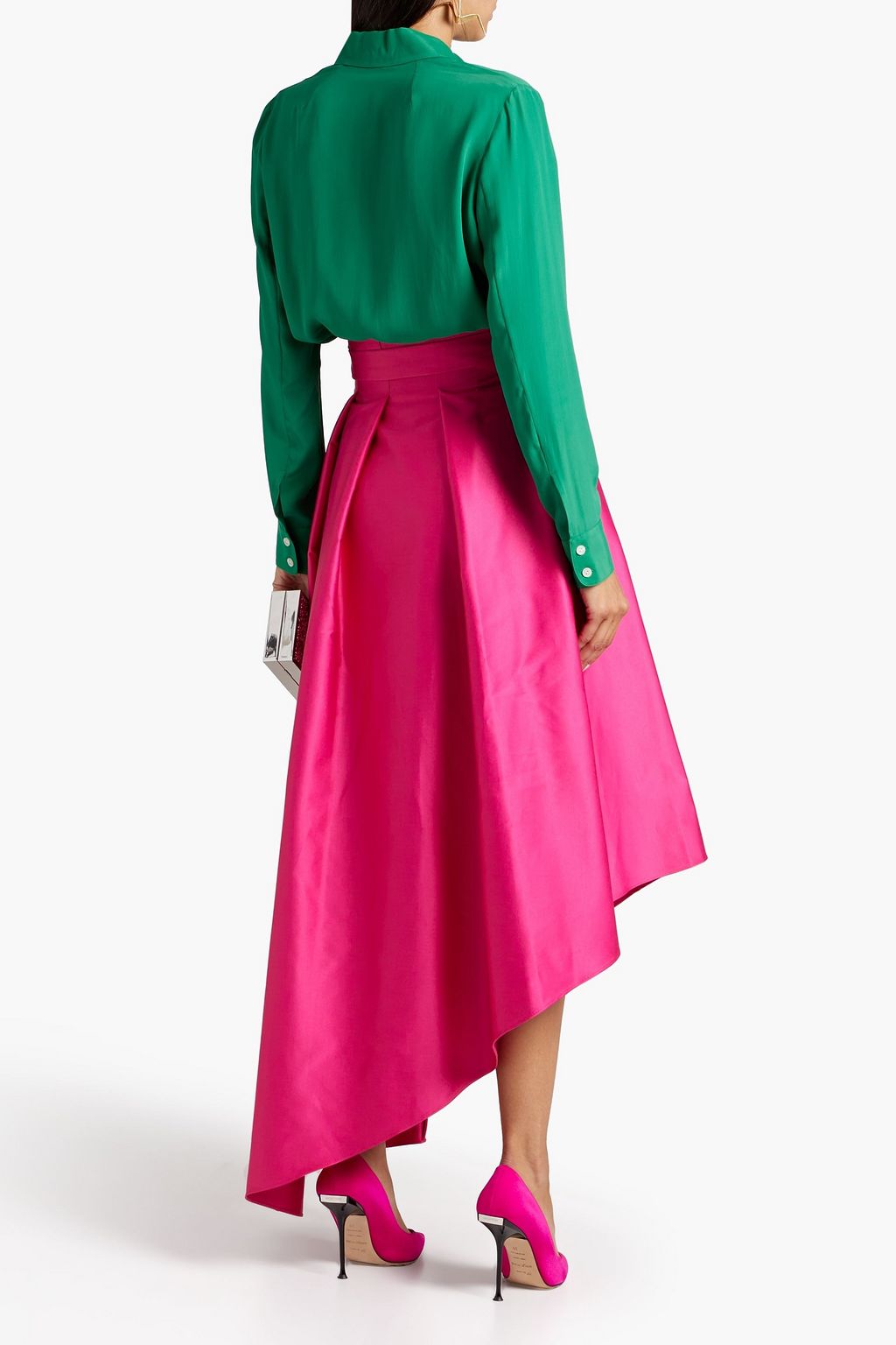 HALSTON Aria crepe shirt
