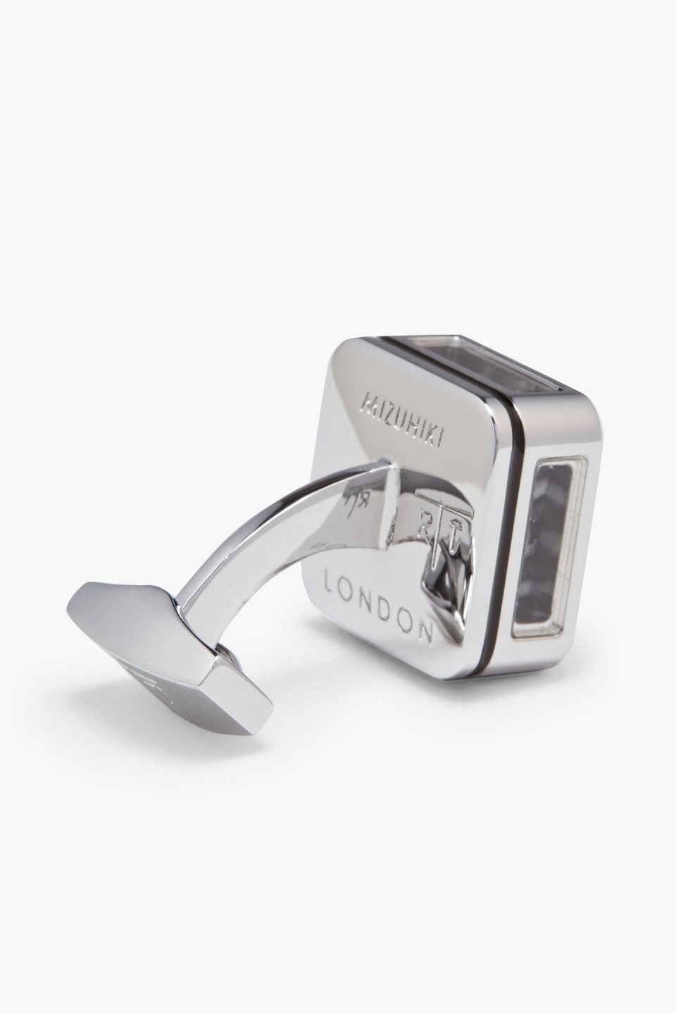 Tateossian Silver-tone Woven Cord And Enamel Cufflinks In Silver