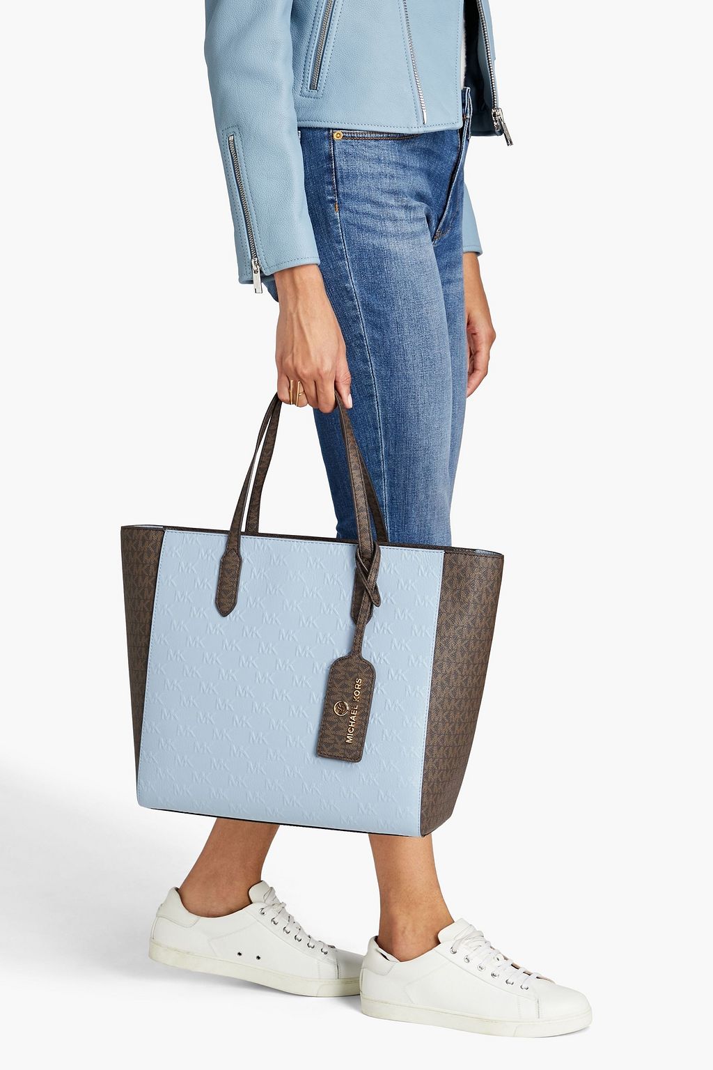 MICHAEL MICHAEL KORS Two-tone embossed leather tote