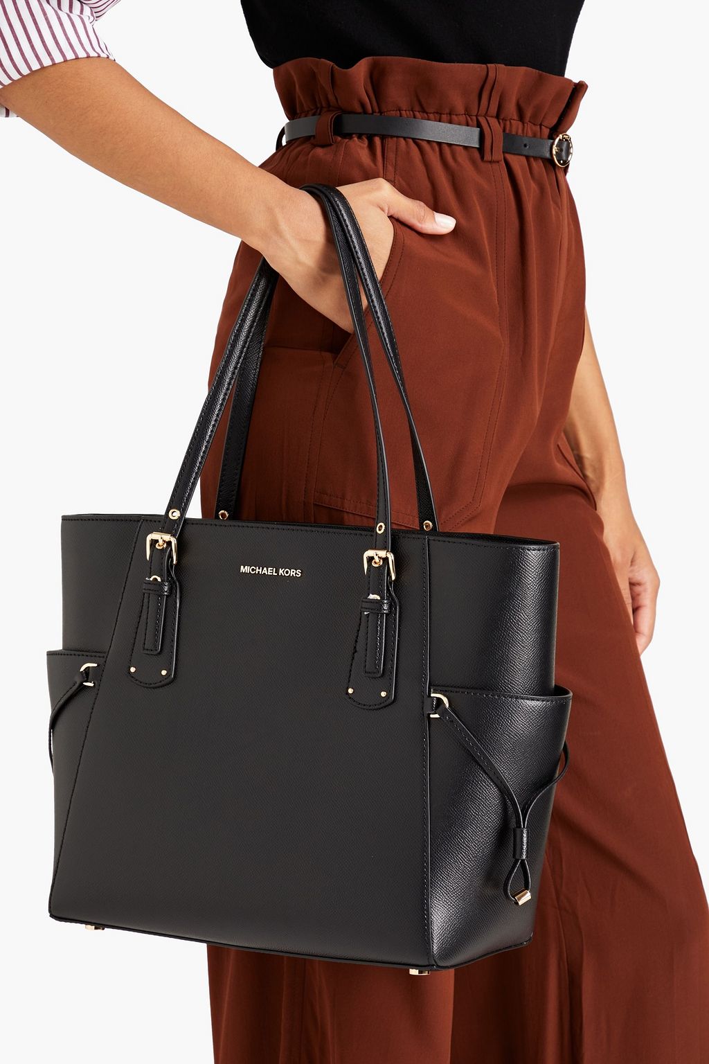 MICHAEL MICHAEL KORS Voyager textured-leather tote