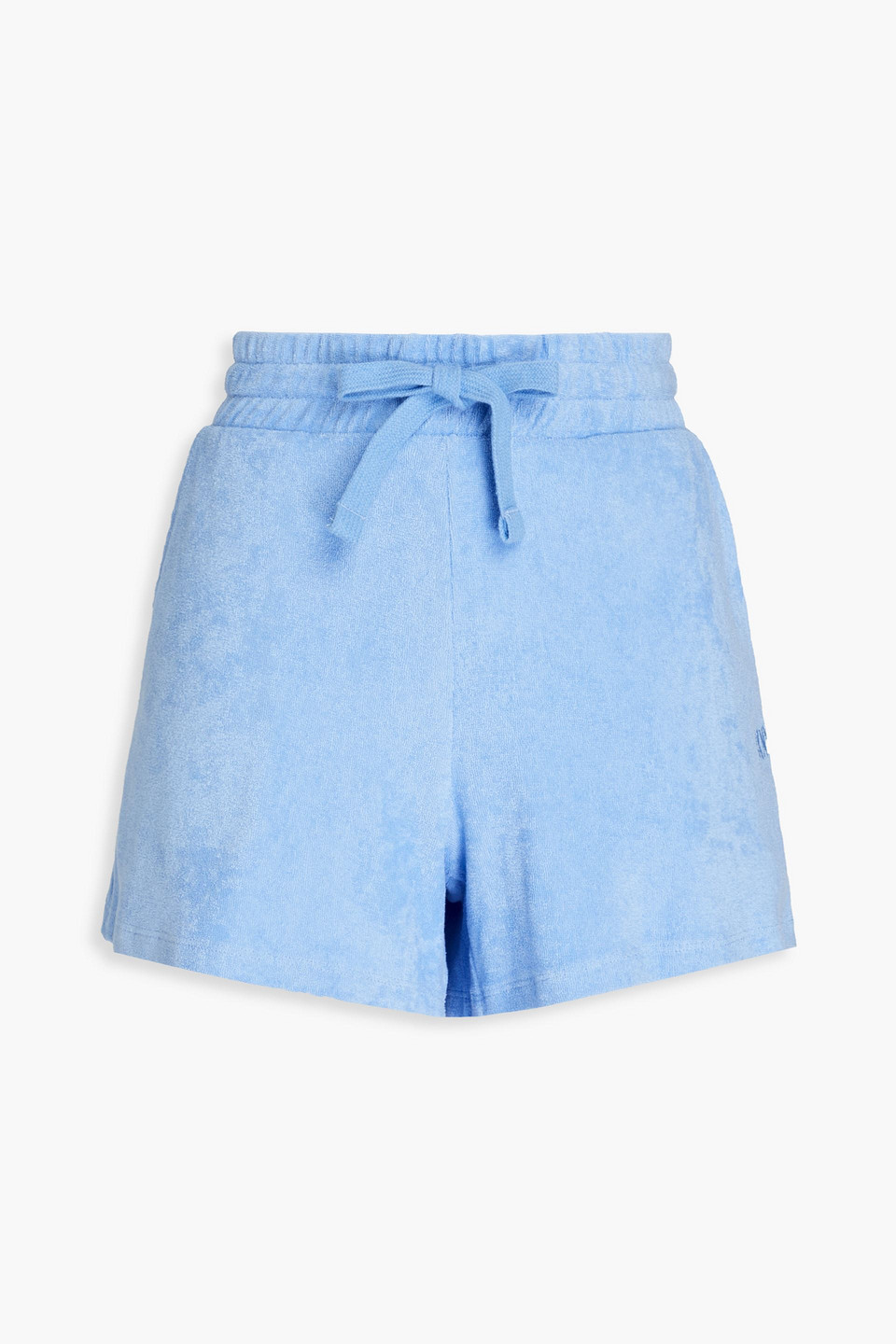 DKNY SLEEPWEAR LOGO-EMBROIDERED COTTON-TERRY SHORTS