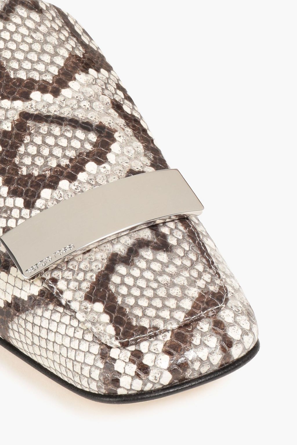 SERGIO ROSSI sr1 snake-effect leather mules