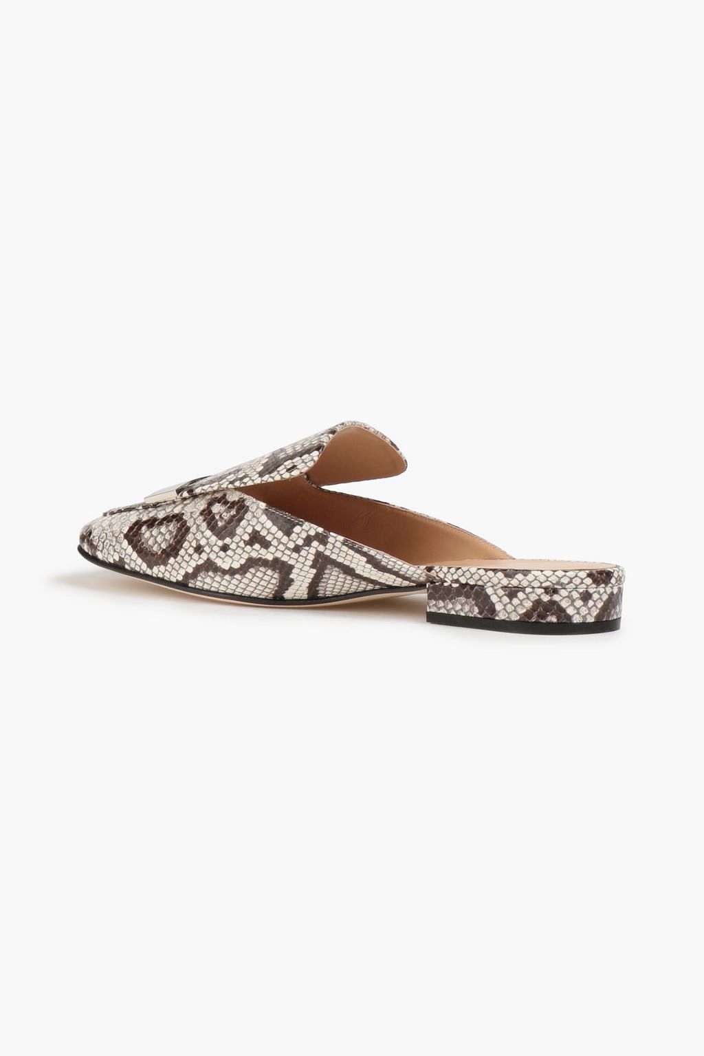SERGIO ROSSI sr1 snake-effect leather mules