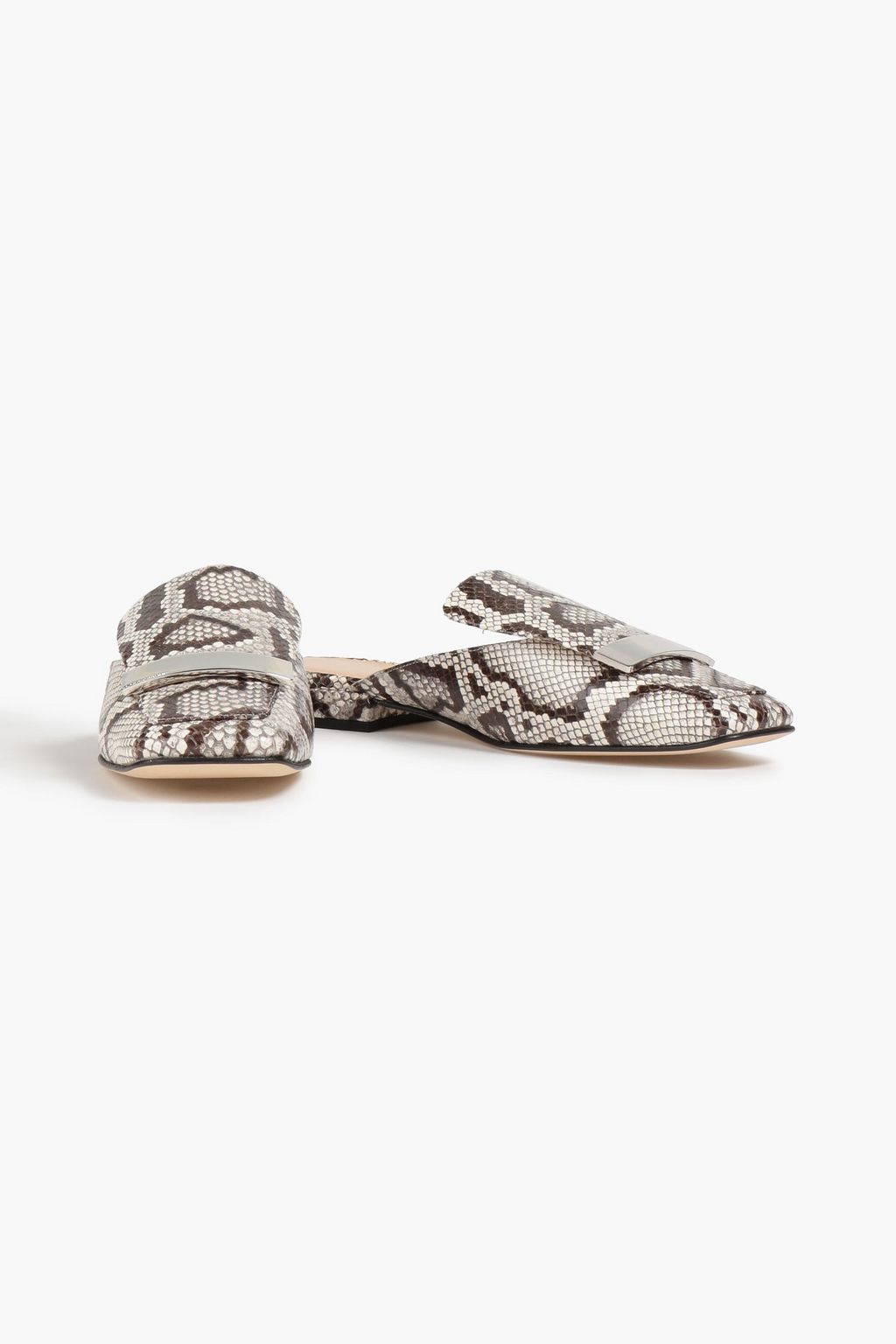 SERGIO ROSSI sr1 snake-effect leather mules
