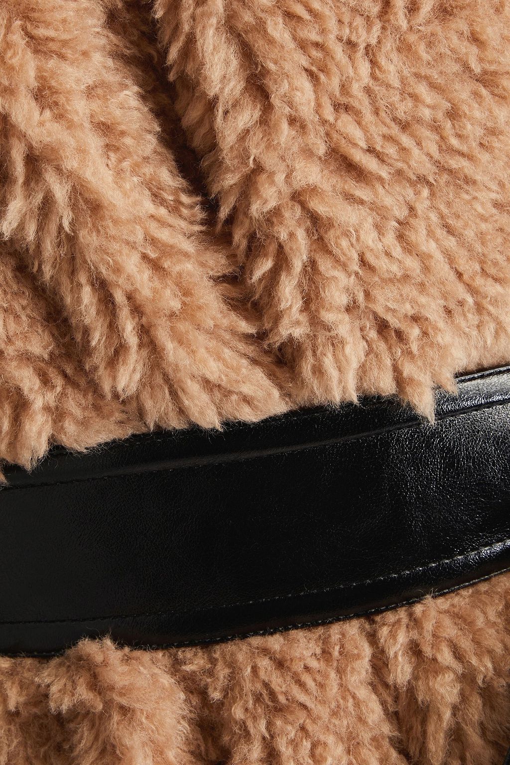 STAND STUDIO Denise belted faux shearling vest