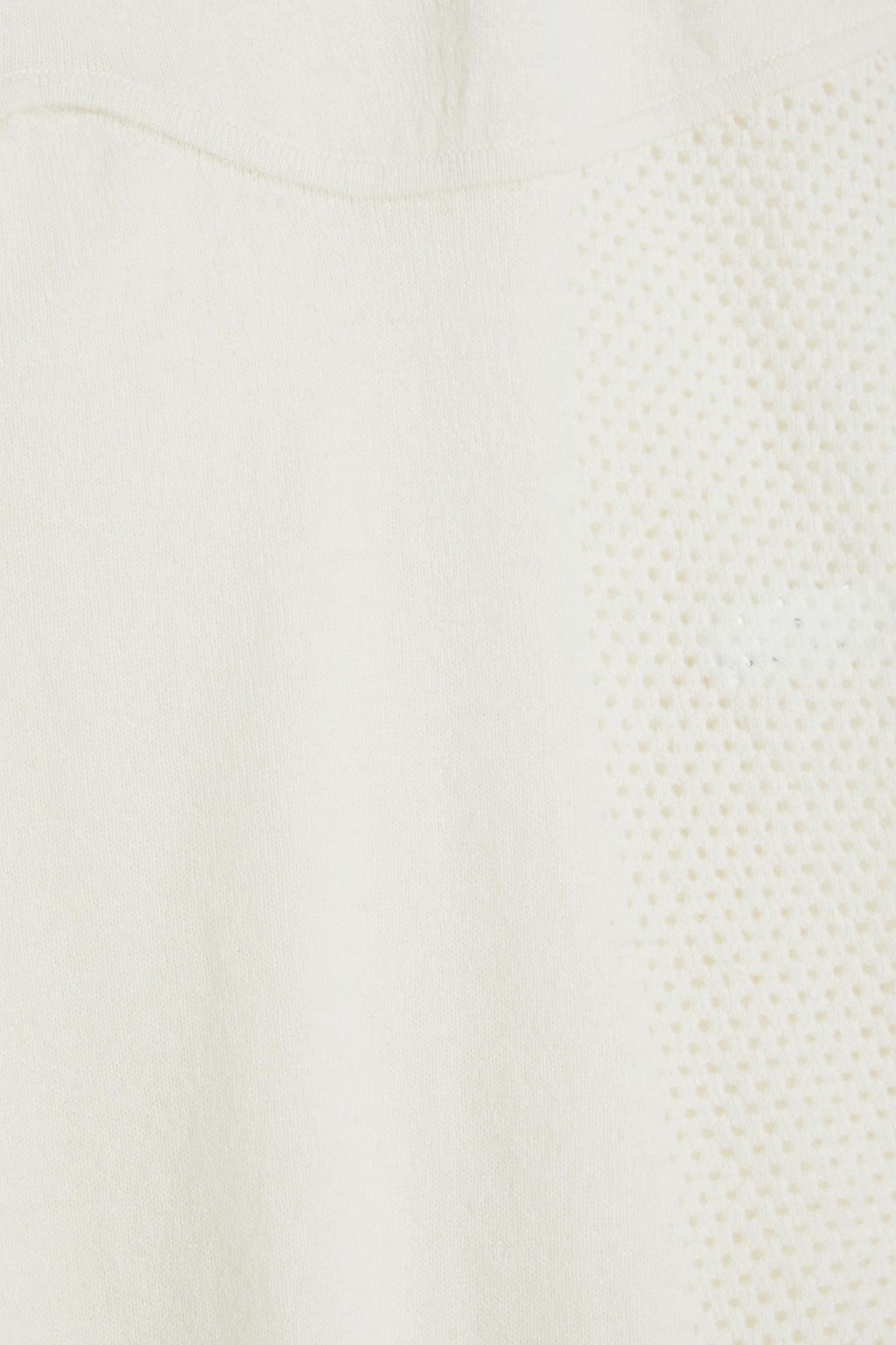 FLEUR DU MAL Pointelle-trimmed cashmere bodysuit