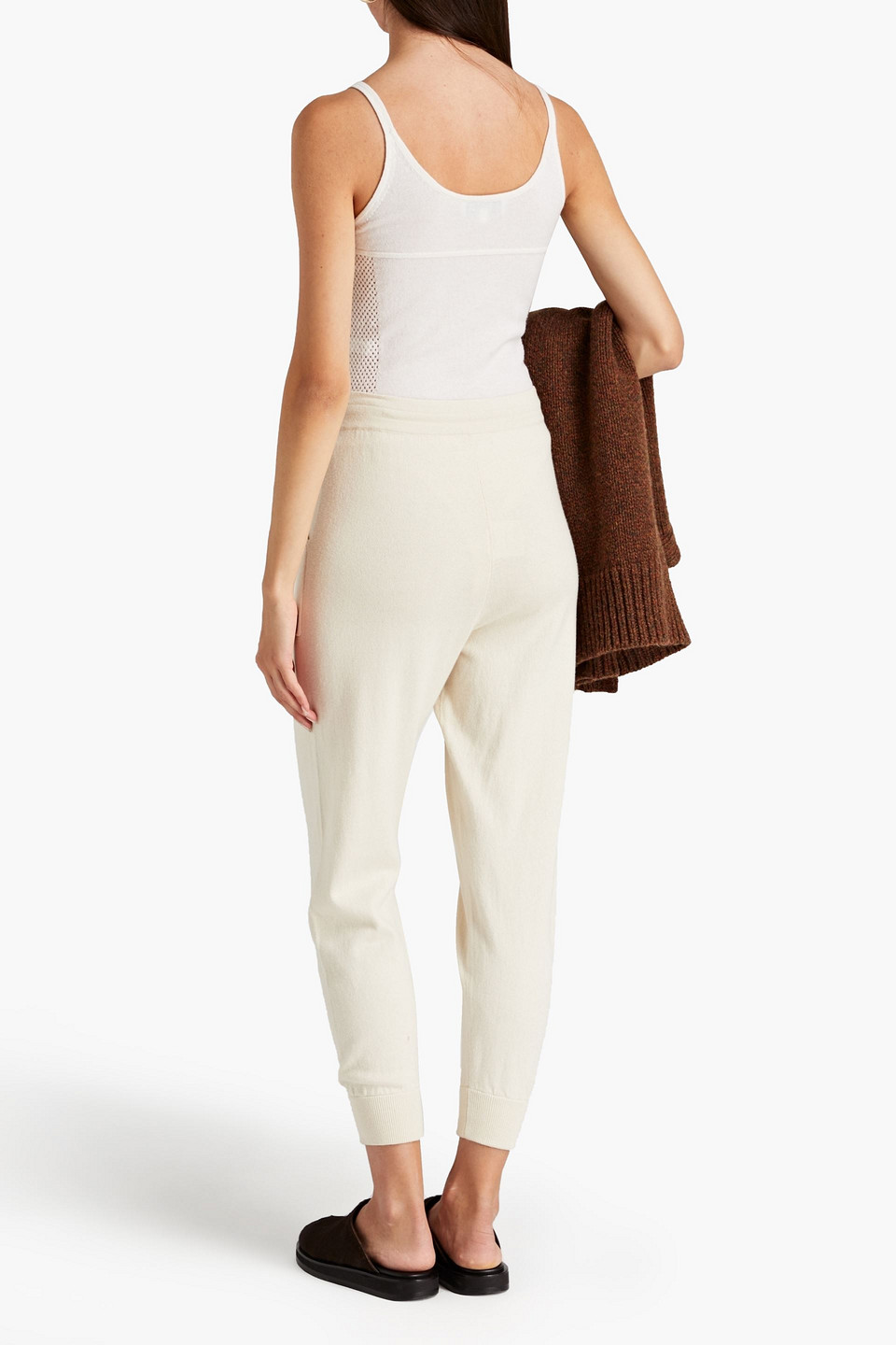 Fleur Du Mal Pointelle-trimmed Cashmere Bodysuit In Ivory