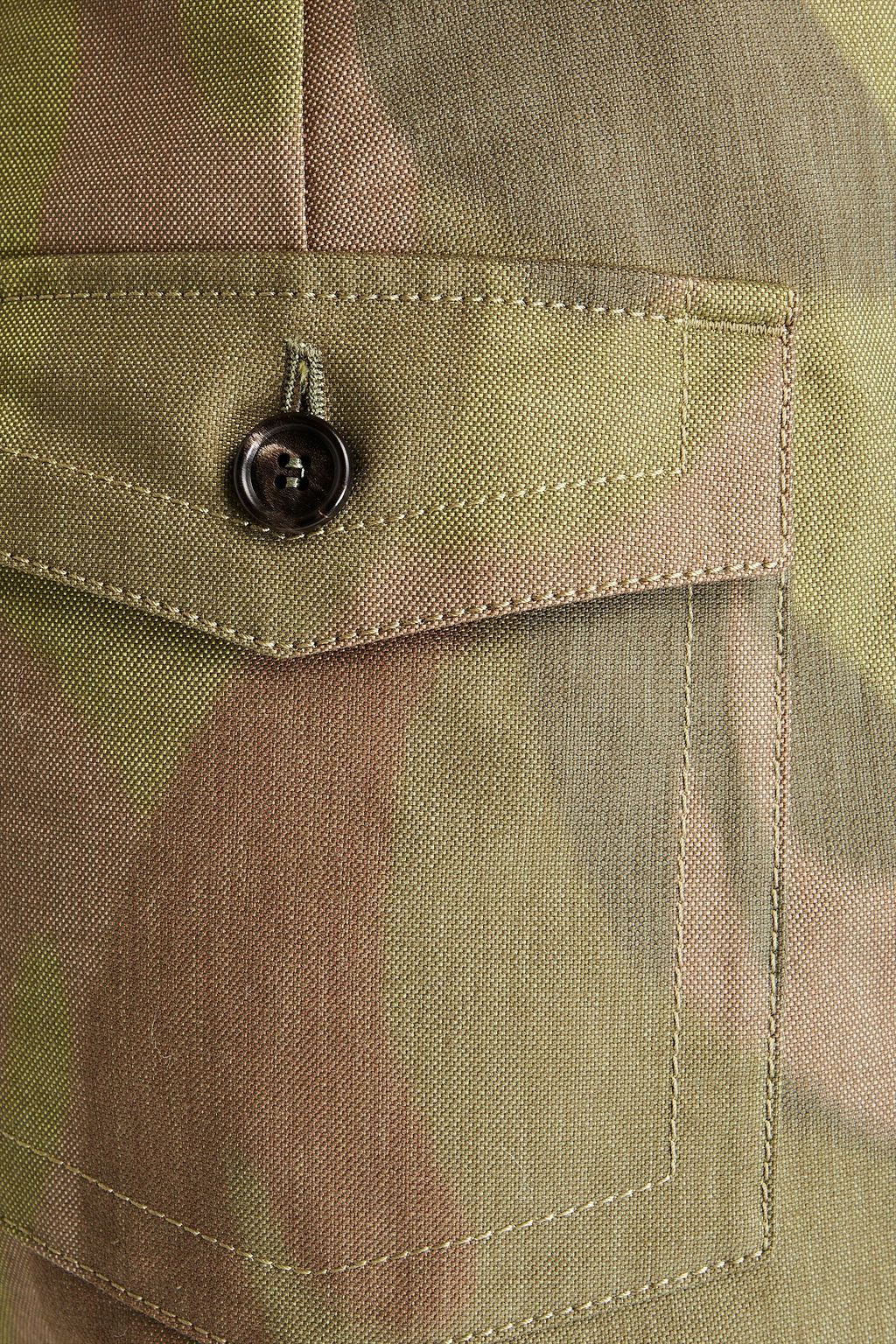 MARNI Belted printed cotton-blend canvas shorts