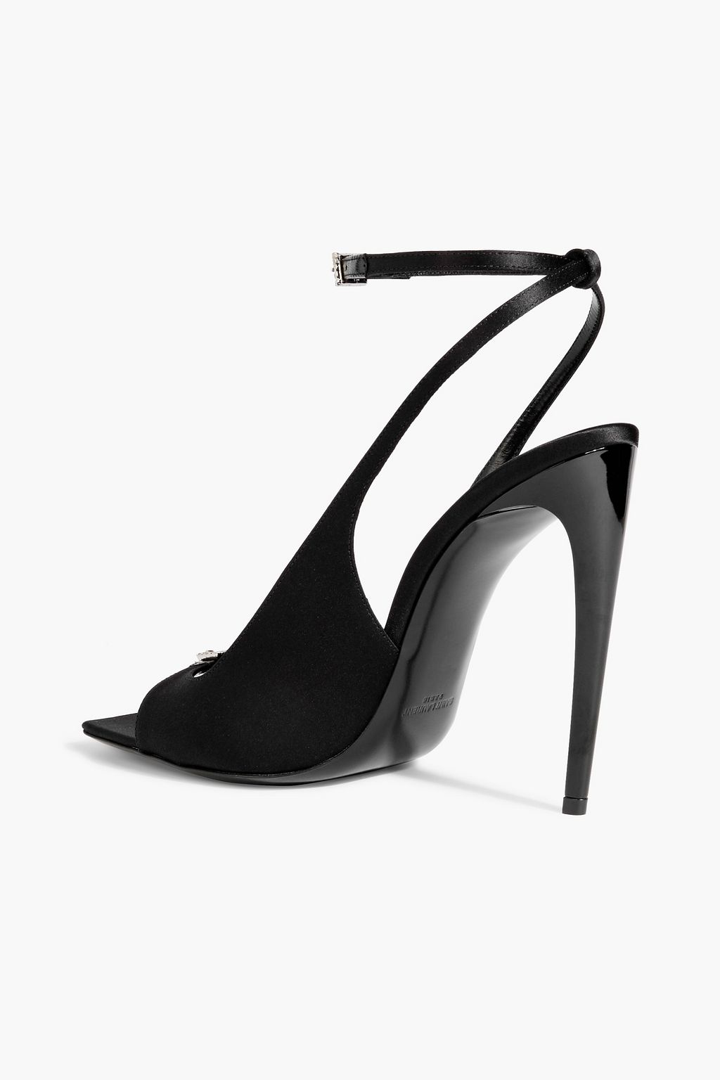 SAINT LAURENT Carole 110 embellished satin sandals