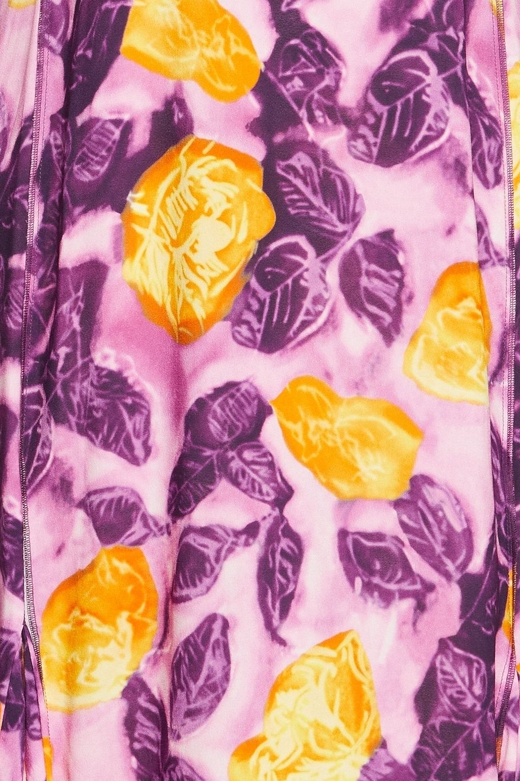 MARNI Pleated floral-print crepe midi dress