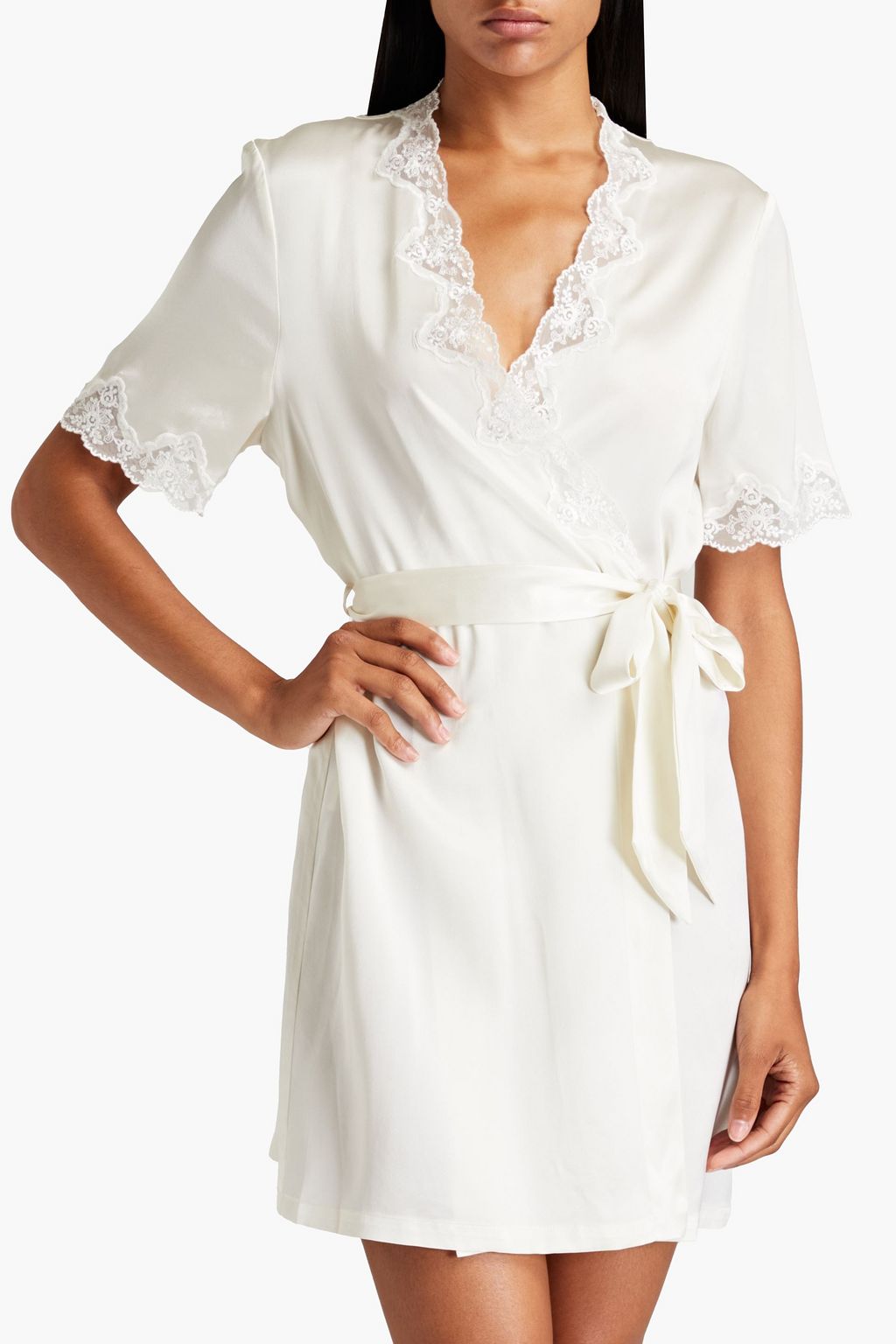 GINIA Silk-charmeuse robe
