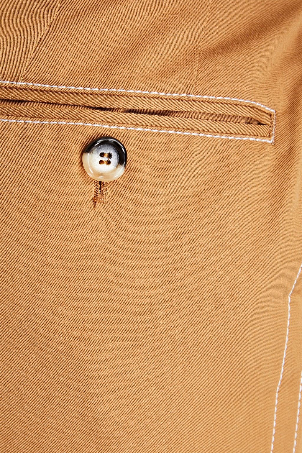 MARNI Cropped Hose mit schmalem Bein aus Twill aus einer Baumwoll-Leinenmischung