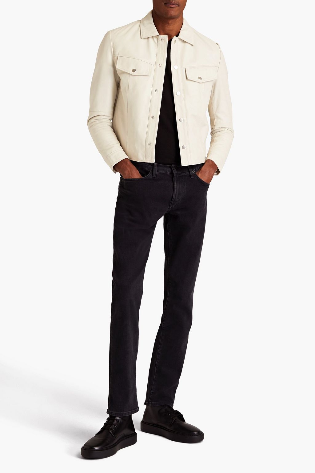 DEADWOOD Padded leather jacket