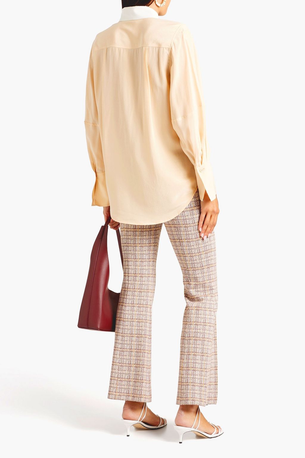 EQUIPMENT Twotone washedsilk shirt THE