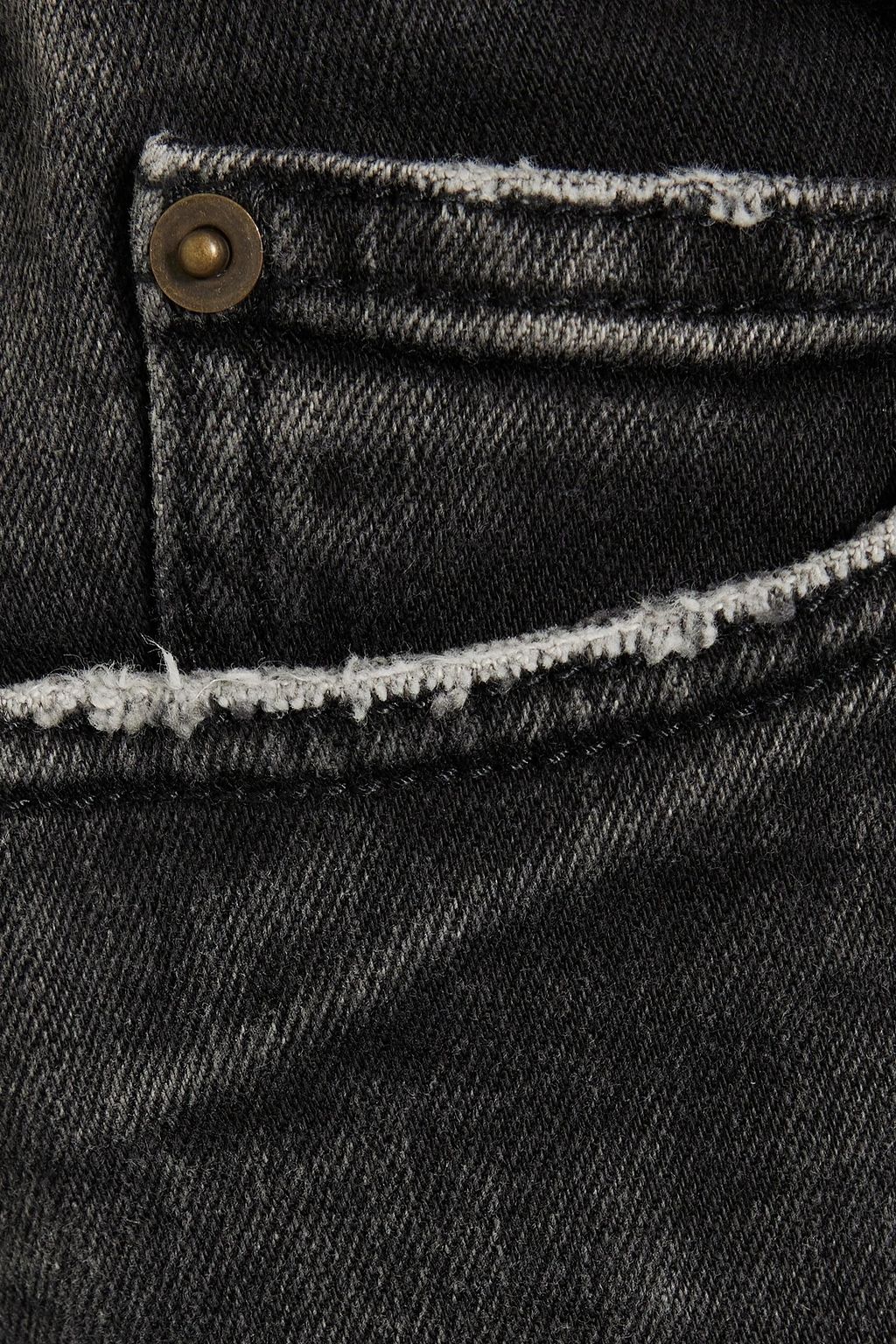RETROFÊTE Carter distressed high-rise tapered jeans