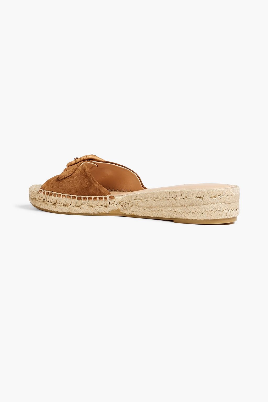 VERONICA BEARD Apa buckled suede espadrille slides