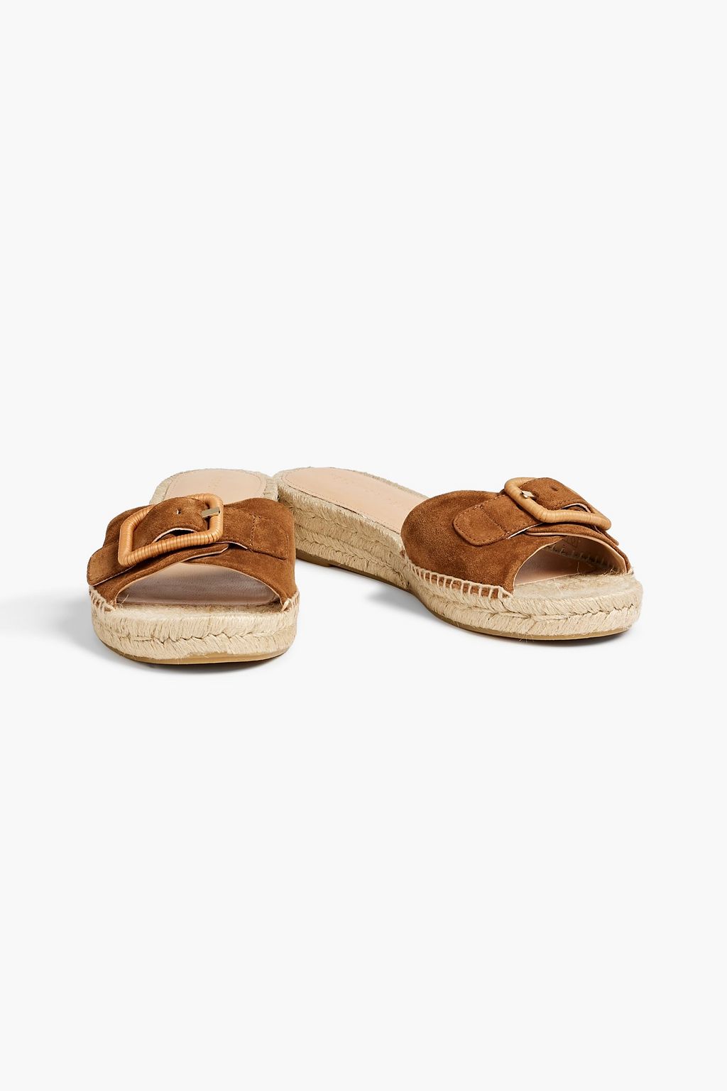 VERONICA BEARD Apa buckled suede espadrille slides