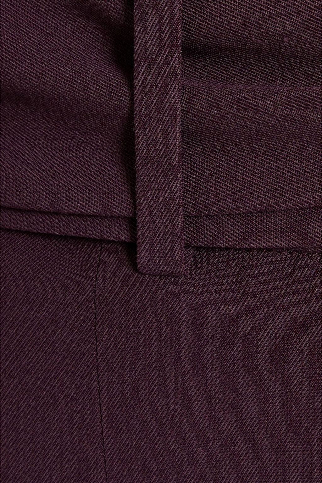FABIANA FILIPPI Pleated wool-blend twill straight-leg pants
