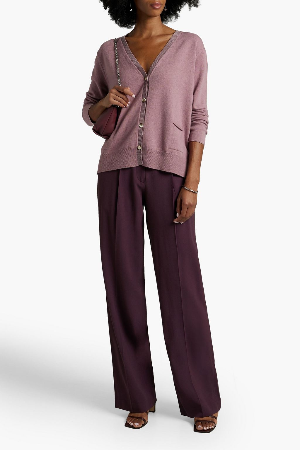 FABIANA FILIPPI Pleated wool-blend twill straight-leg pants