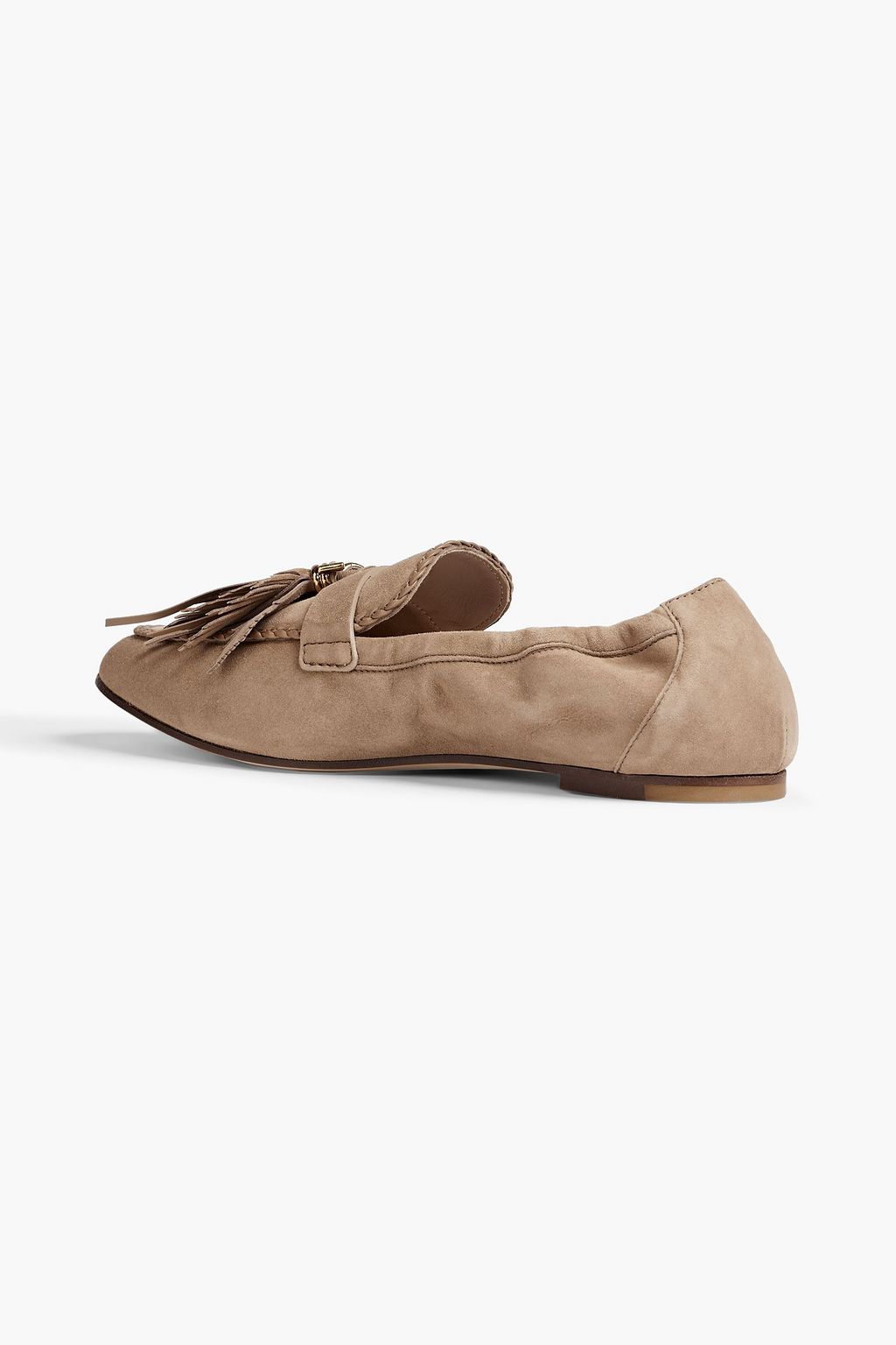 TOD'S Embellished suede loafers